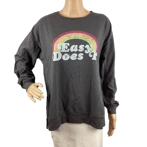 Wildfox Easy Does it Sommers Sweatshirt Size M Gray - Picture 1 of 7